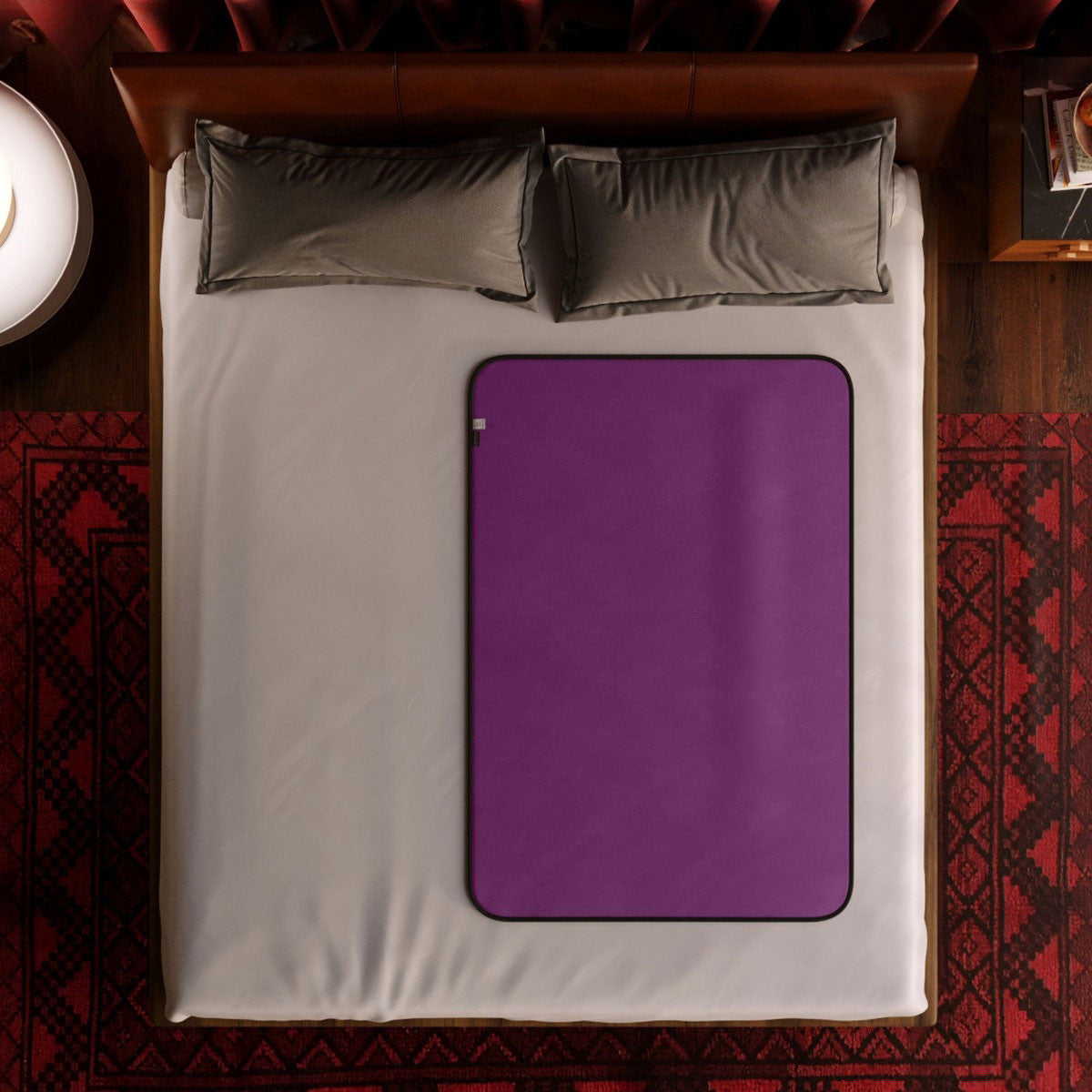 Fascinator Travel Throw Moisture-Proof Sensual Blanket - Microvelvet Plum 53" x 36"