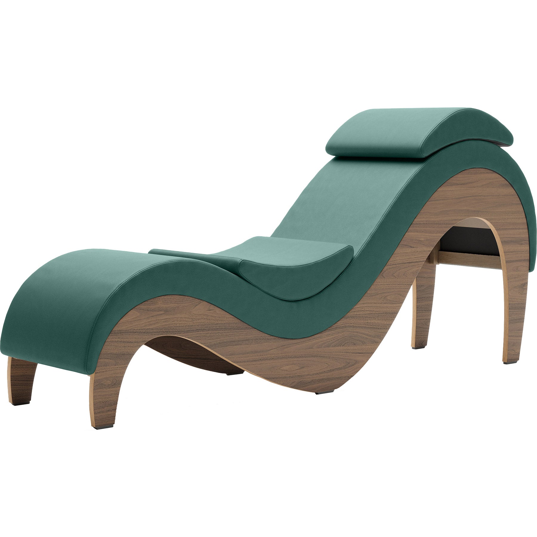 Liberator Supervio Luxury Chaise With Cuff Kit Restraints - Walnut & Seaweed