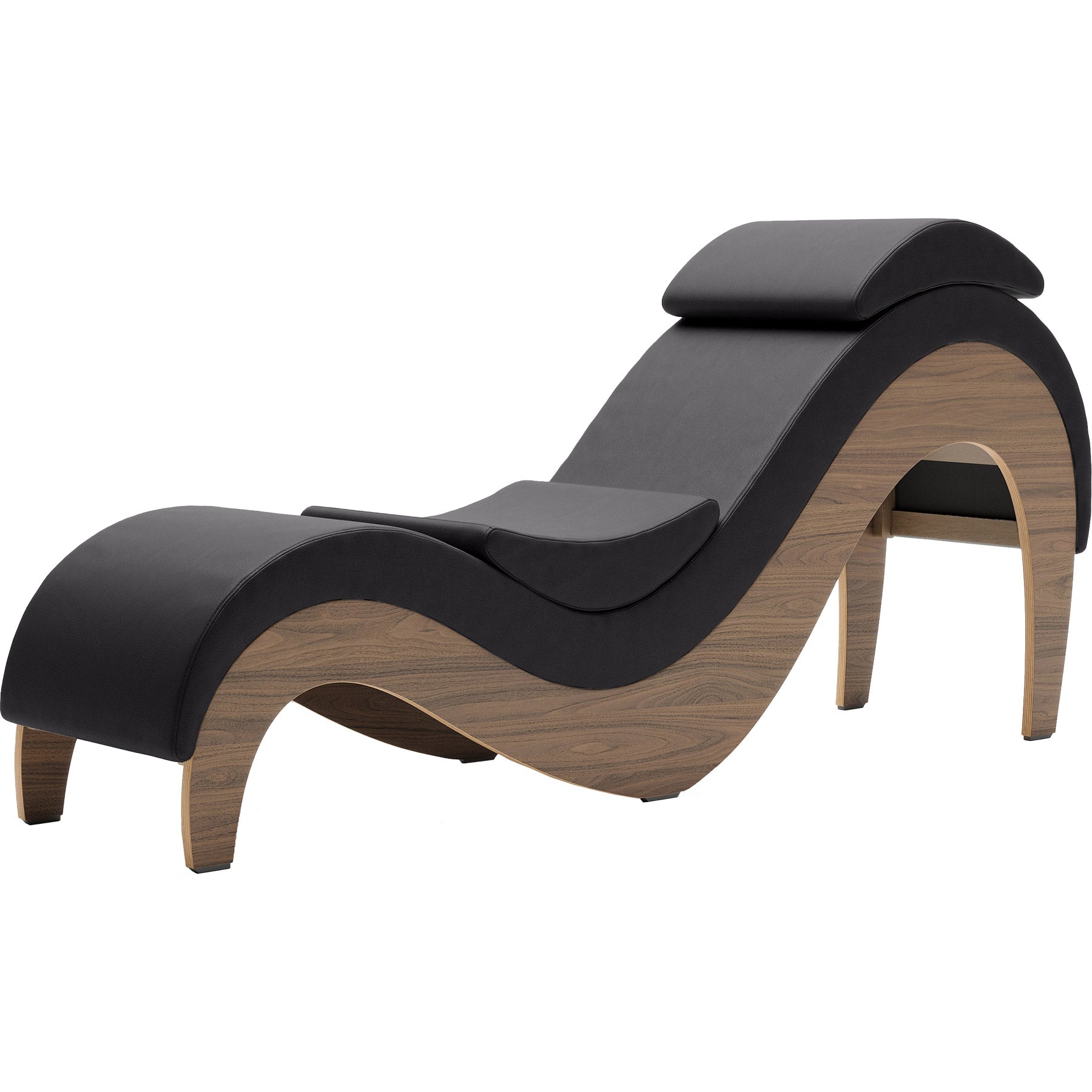 Liberator Supervio Luxury Chaise With Cuff Kit Restraints - Walnut & Black