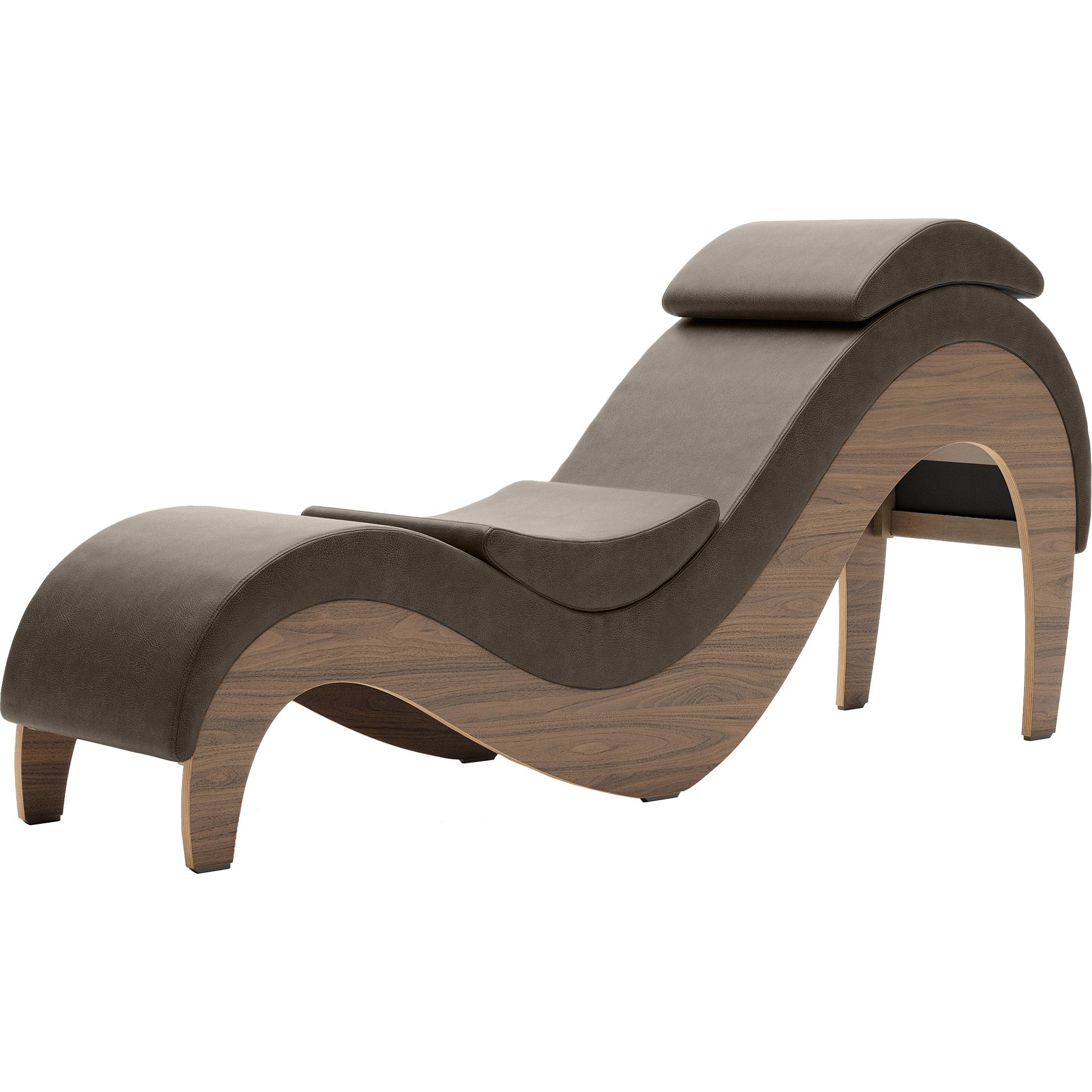 Liberator Supervio Luxury Chaise With Cuff Kit Restraints - Walnut & Bison