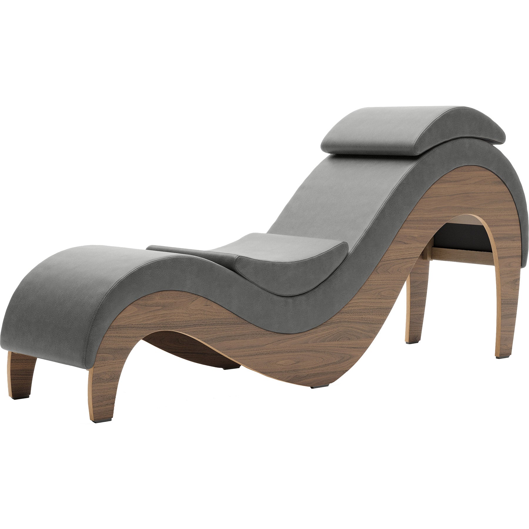 Liberator Supervio Luxury Chaise With Cuff Kit Restraints - Walnut & Iron Grey