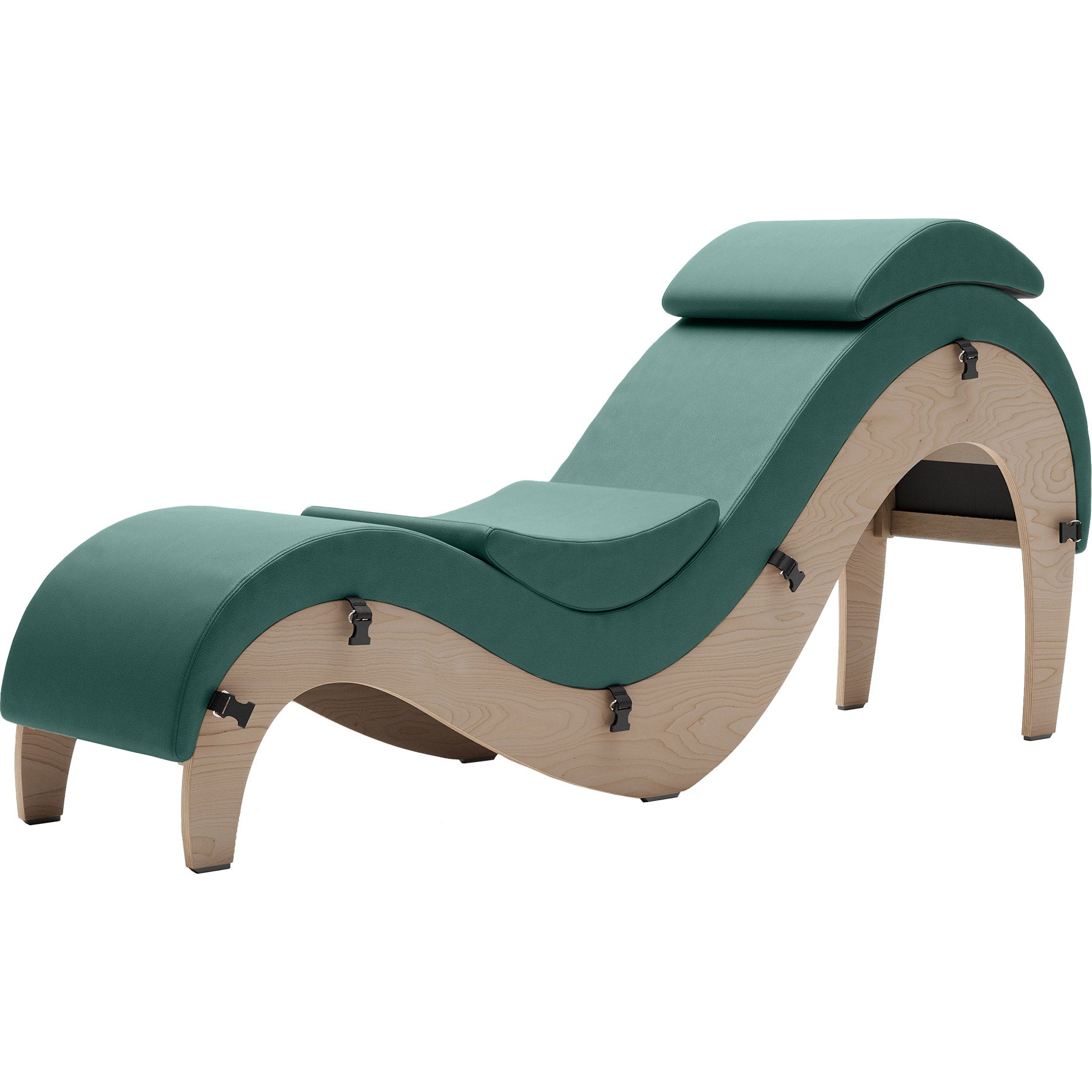 Liberator Supervio Luxury Chaise With Cuff Kit Restraints - Maple & Seaweed