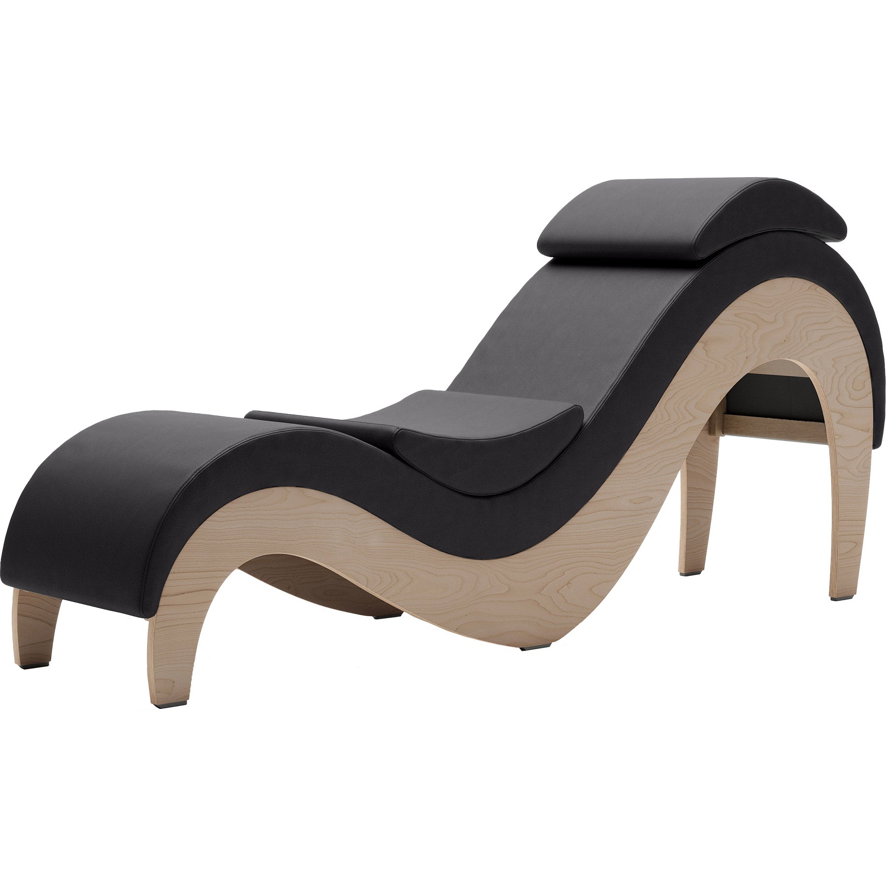 Liberator Supervio Luxury Chaise With Cuff Kit Restraints - Maple & Black