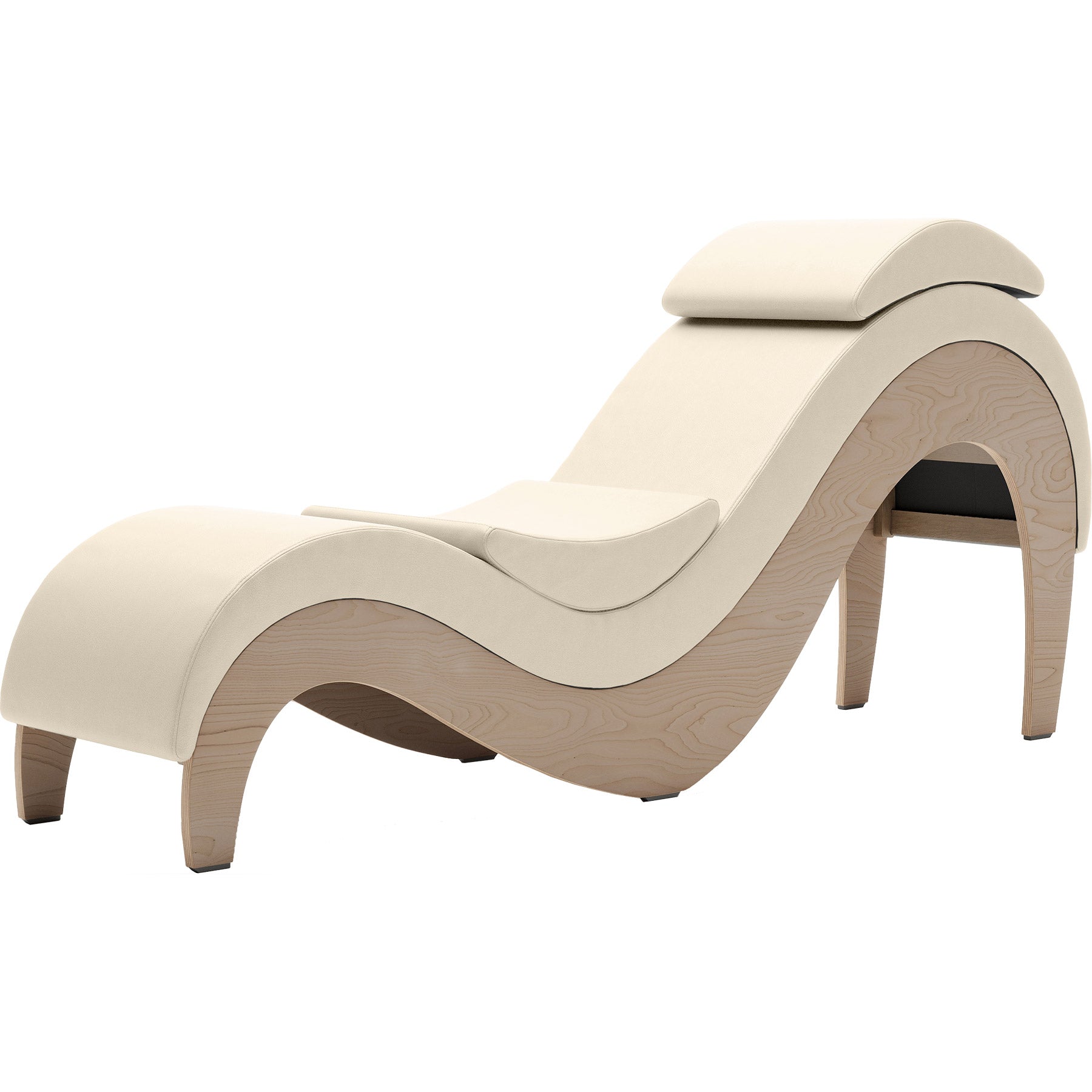 Liberator Supervio Luxury Chaise With Cuff Kit Restraints - Maple & Cream
