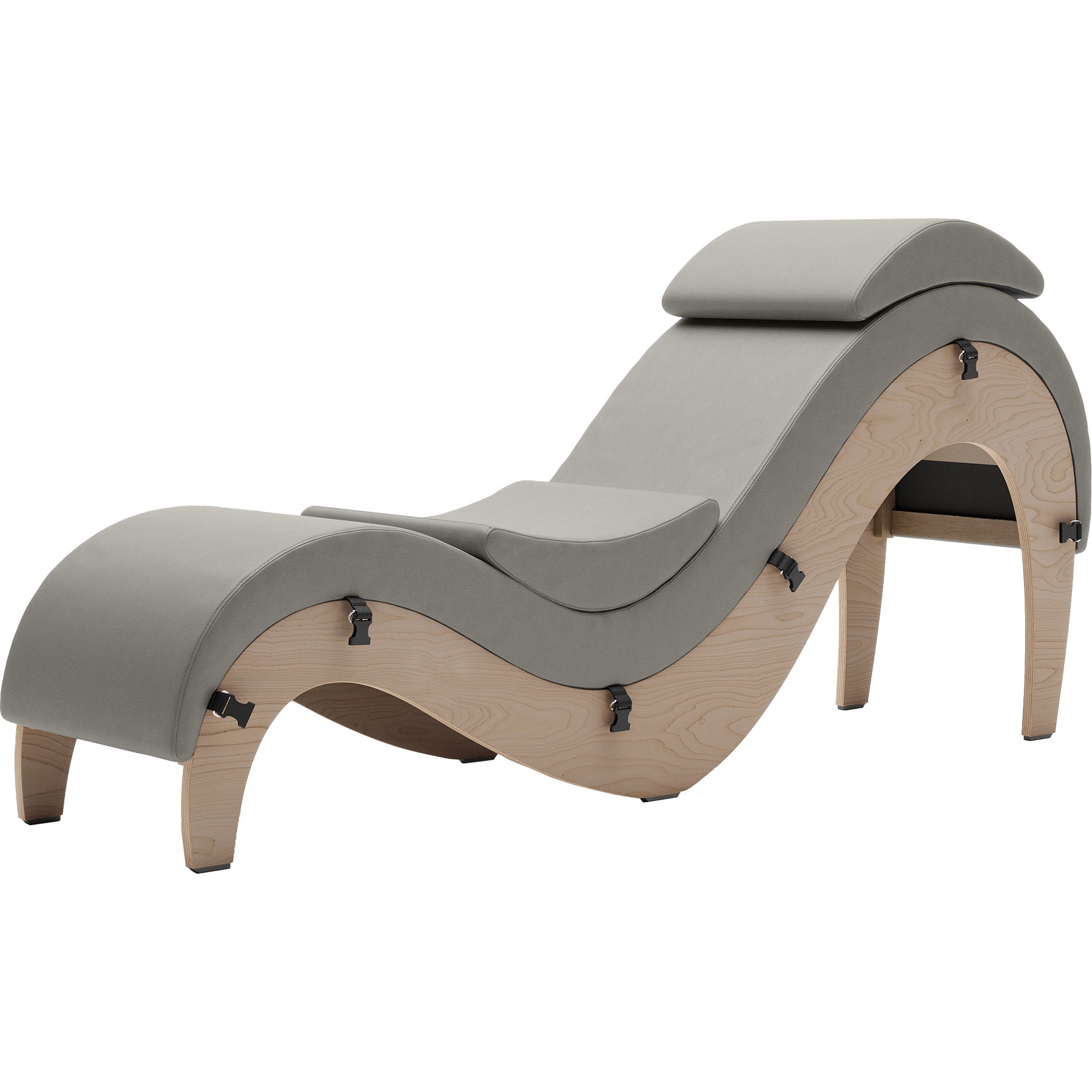 Liberator Supervio Luxury Chaise With Cuff Kit Restraints - Maple & Ash