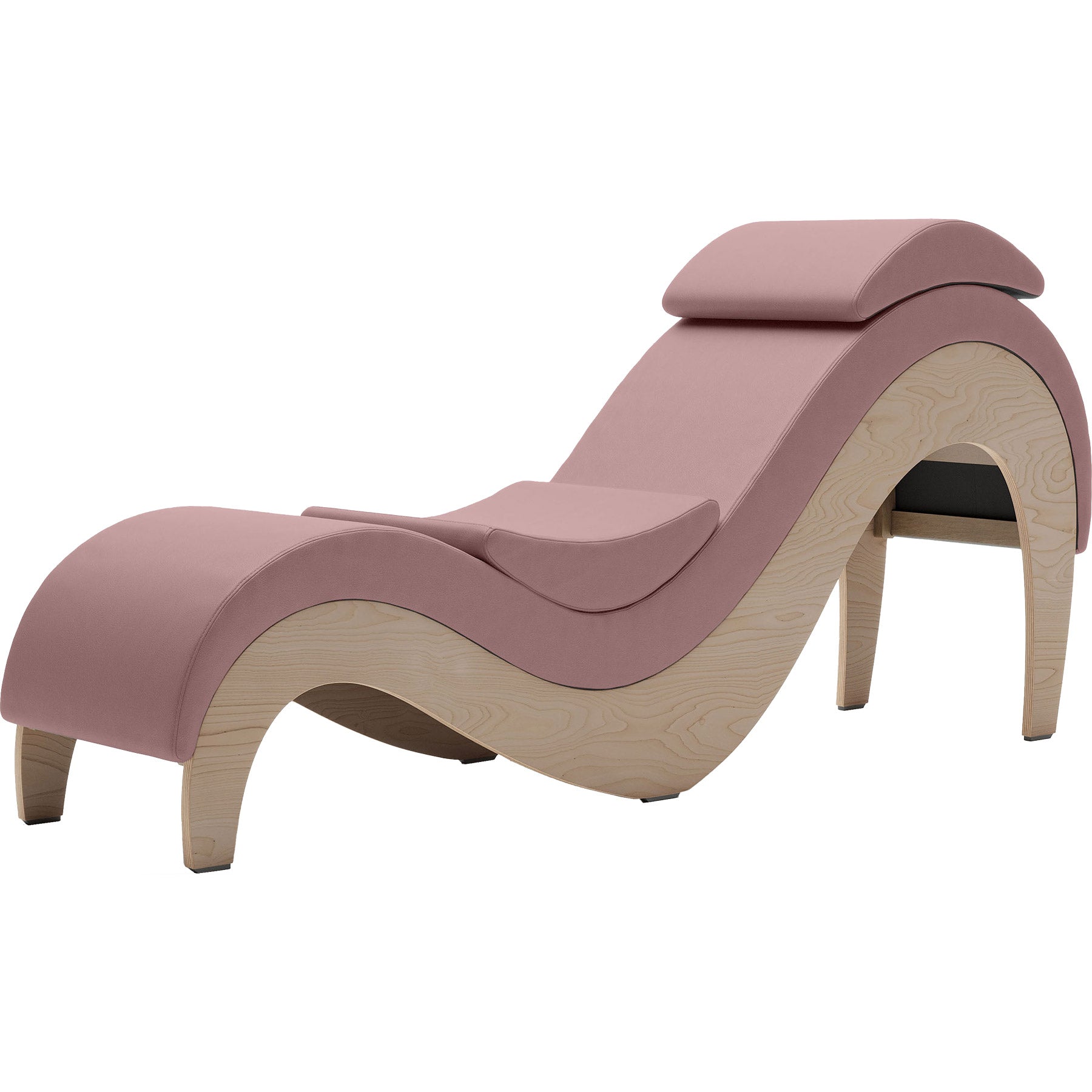 Liberator Supervio Luxury Chaise With Cuff Kit Restraints - Maple & Passion Pink