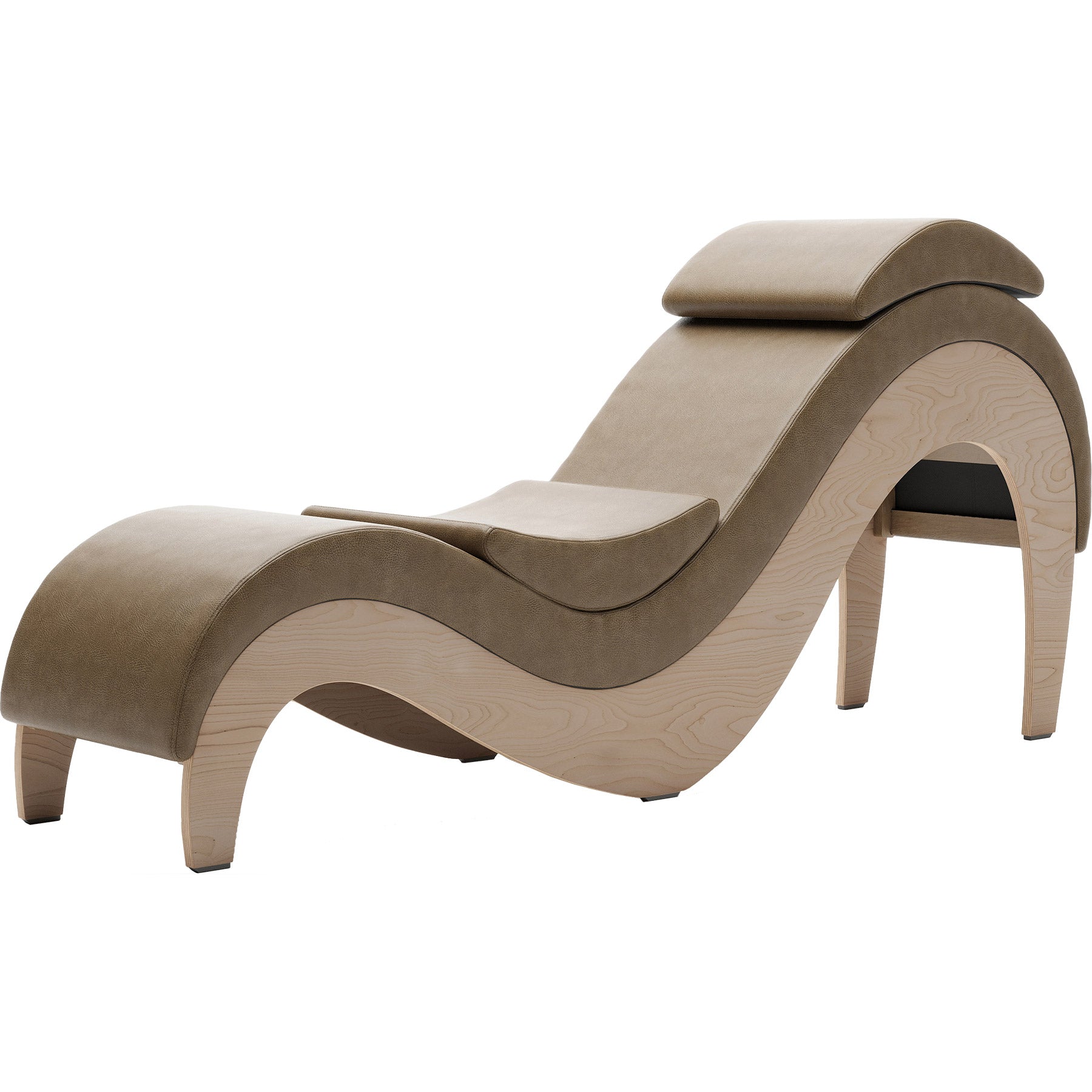 Liberator Supervio Luxury Chaise With Cuff Kit Restraints - Maple & Saddle