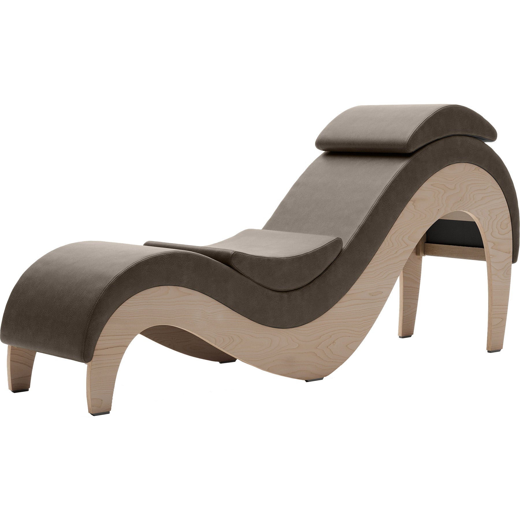 Liberator Supervio Luxury Chaise With Cuff Kit Restraints - Maple & Bison