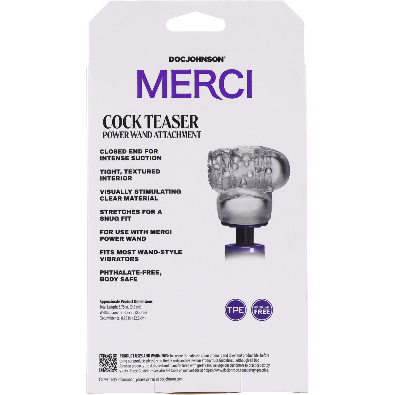 MERCI Cock Teaser Power Wand Attachment Penis Masturbator By Doc Johnson