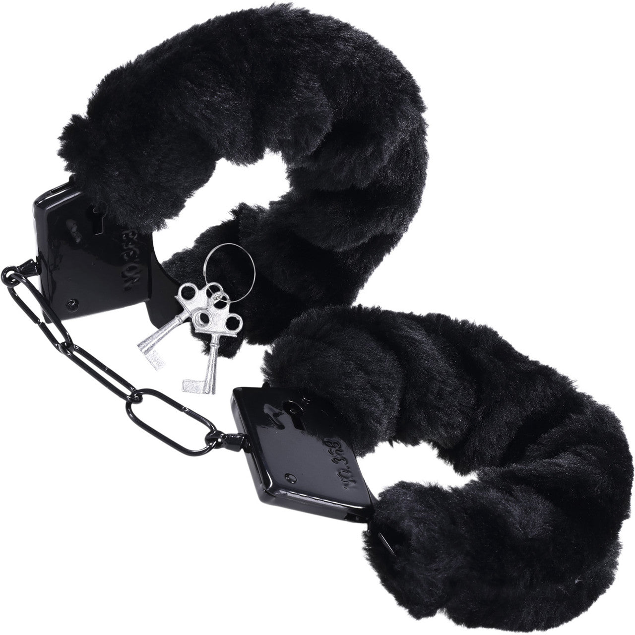 MERCI Fluff Cuffs Furry Handcuffs By Doc Johnson - Black
