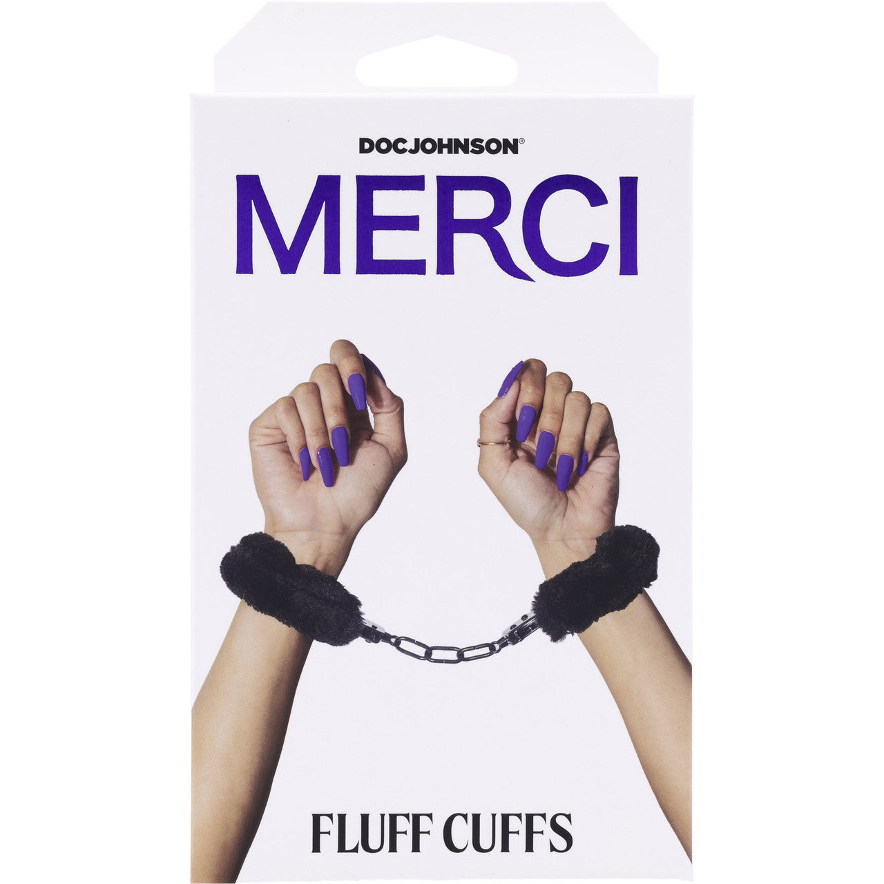 MERCI Fluff Cuffs Furry Handcuffs By Doc Johnson - Black