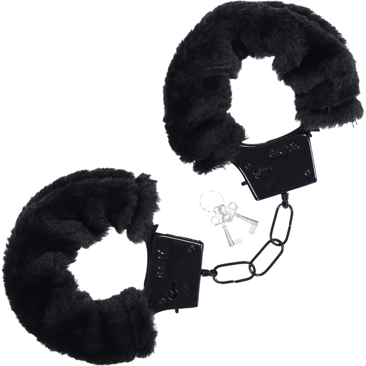MERCI Fluff Cuffs Furry Handcuffs By Doc Johnson - Black