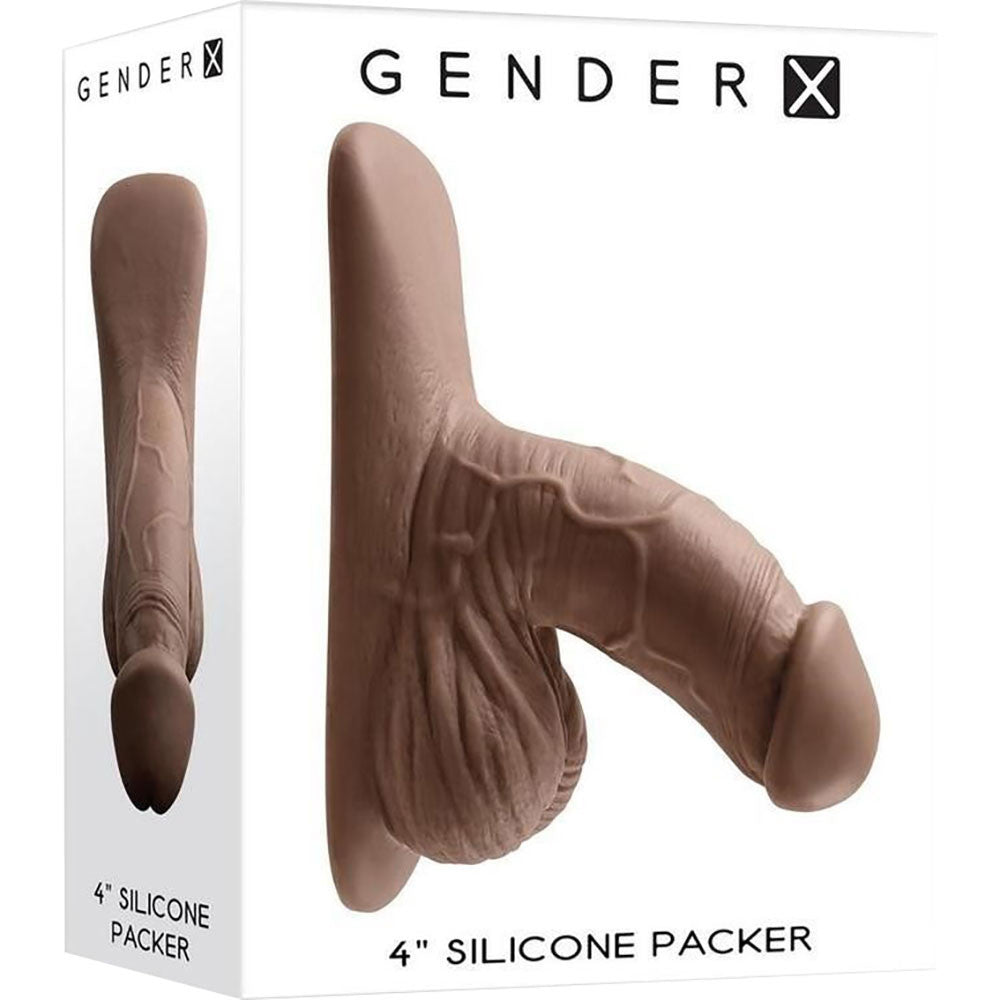 Gender X 4" Silicone Penis Packer - Dark