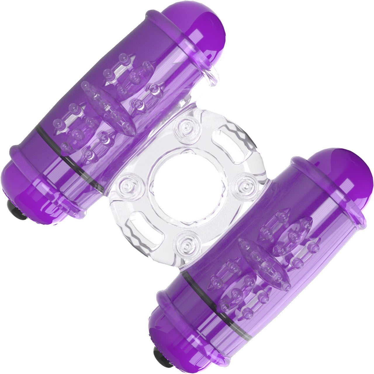 4B Double Wammy Dual Motor Vibrating Cock Ring By Screaming O - Grape 4B Double Wammy Dual Motor Vibrating Cock Ring By Screaming O - Grape