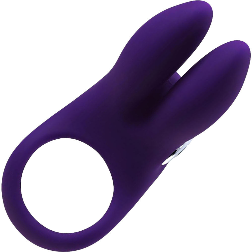 Sexy Bunny Rechargeable Silicone Vibrating Cock Ring by VeDO - Purple Sexy Bunny Rechargeable Silicone Vibrating Cock Ring by VeDO - Purple