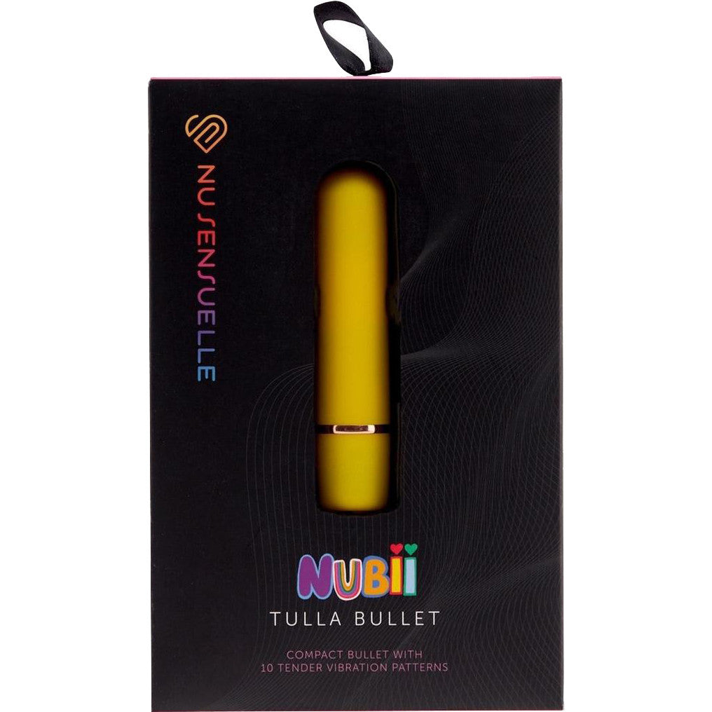 Nubii Tulla 10 Pattern Rechargeable Silicone Waterproof Bullet Vibrator By Nu Sensuelle - Yellow