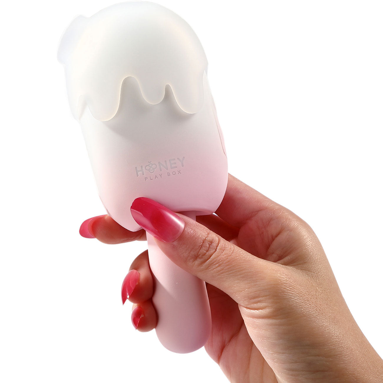 Honey Play Box BITE ME Sucking Tapping & Vibrating Cream Pop Clit Stimulator - Pink