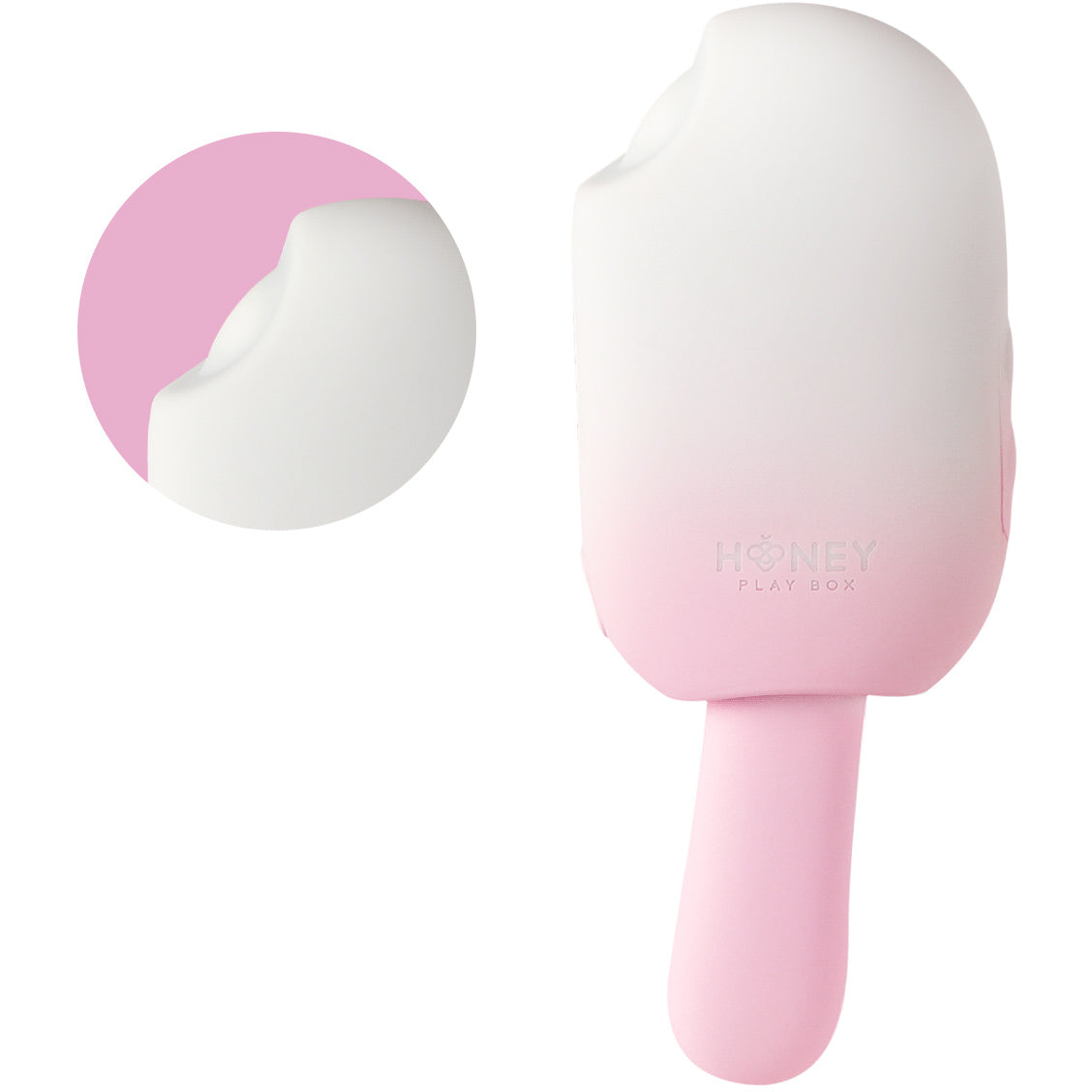 Honey Play Box BITE ME Sucking Tapping & Vibrating Cream Pop Clit Stimulator - Pink