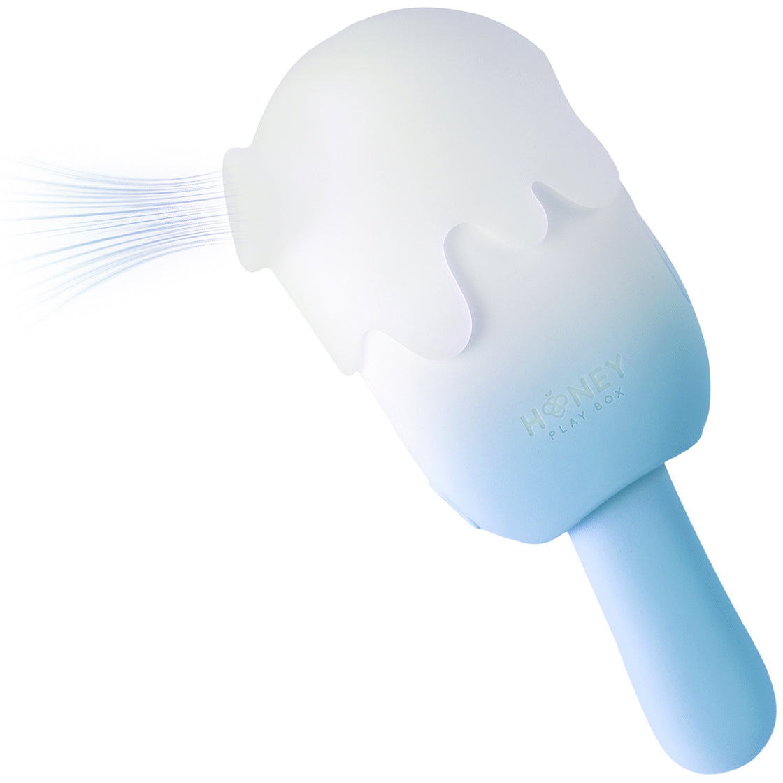 Honey Play Box BITE ME Sucking Tapping & Vibrating Cream Pop Clit Stimulator - Blue