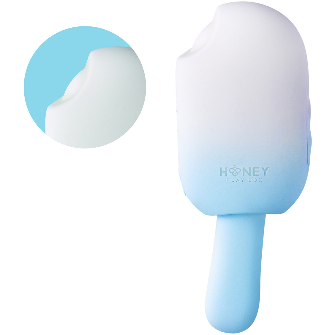 Honey Play Box BITE ME Sucking Tapping & Vibrating Cream Pop Clit Stimulator - Blue