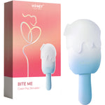Honey Play Box BITE ME Sucking Tapping & Vibrating Cream Pop Clit Stimulator - Blue