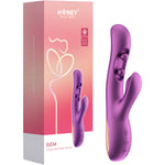 Honey Play Box GEM Sensing App Enabled Twin Balls Rabbit Vibrator - Purple