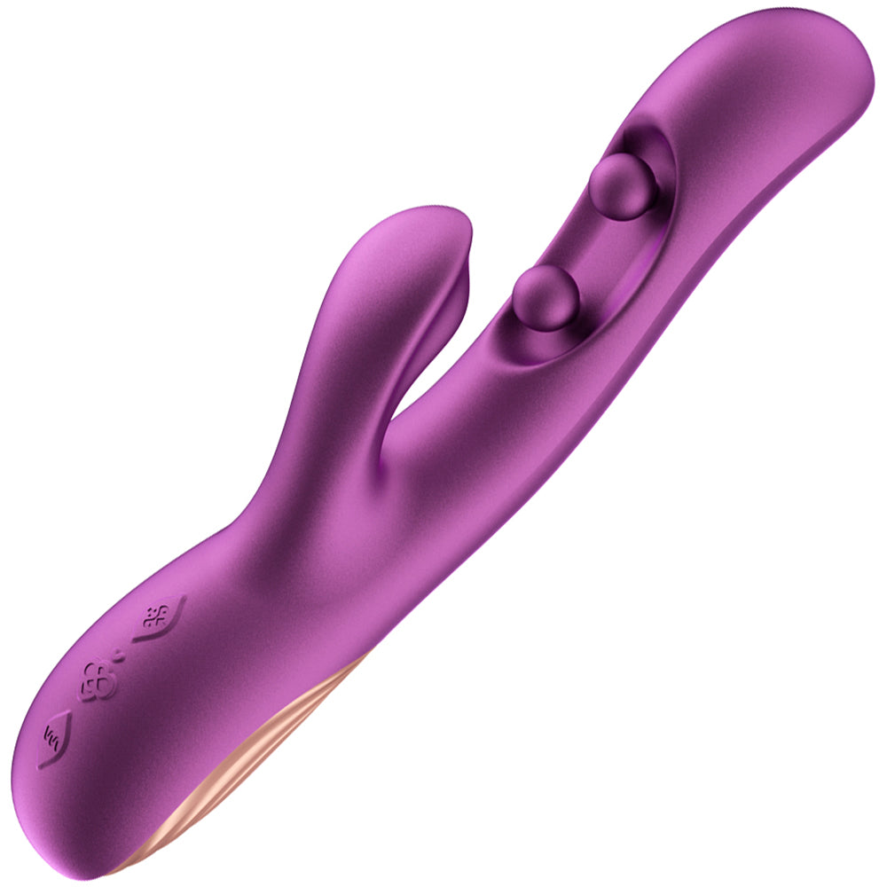 Honey Play Box GEM Sensing App Enabled Twin Balls Rabbit Vibrator - Purple