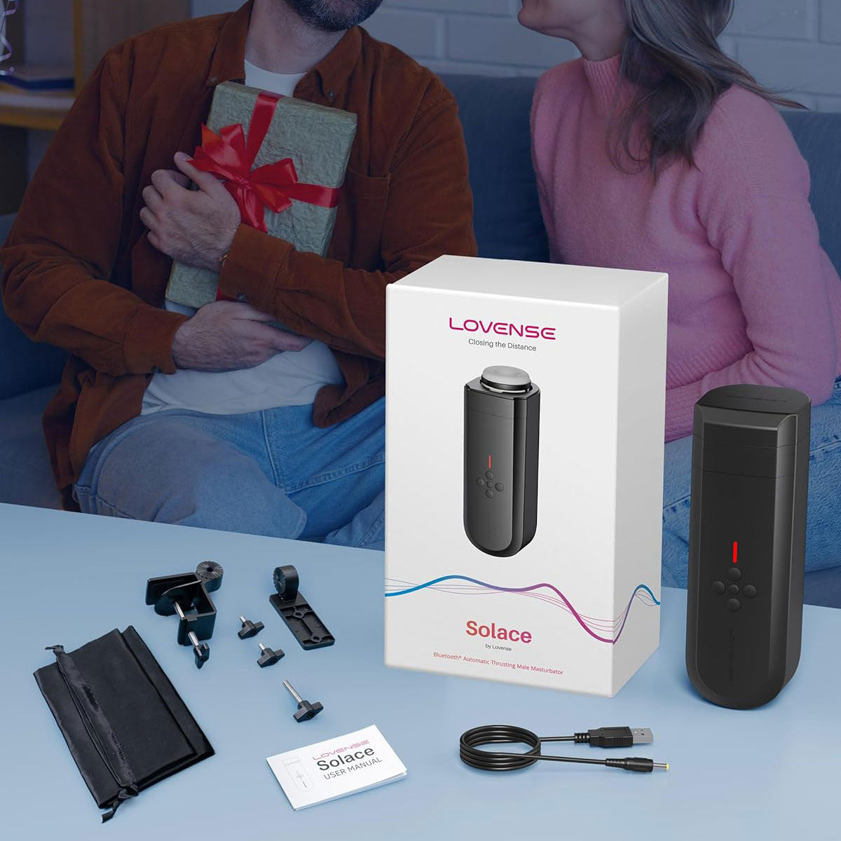 Lovense Solace App Controlled Automatic Thrusting Penis Masturbator