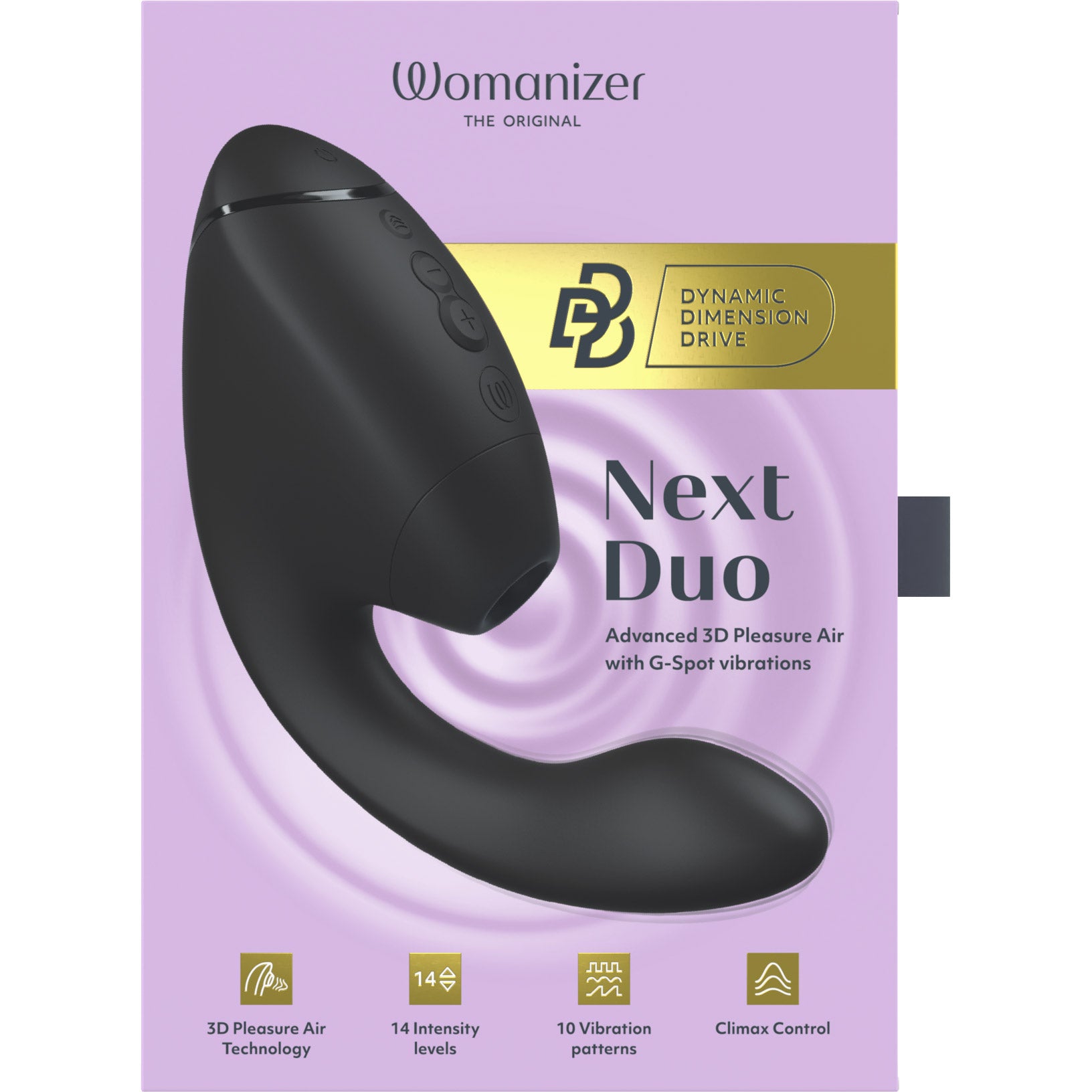 Womanizer Next Duo Clitoral & G-Spot Dual Stimulator With 3D Pleasure Air - Black