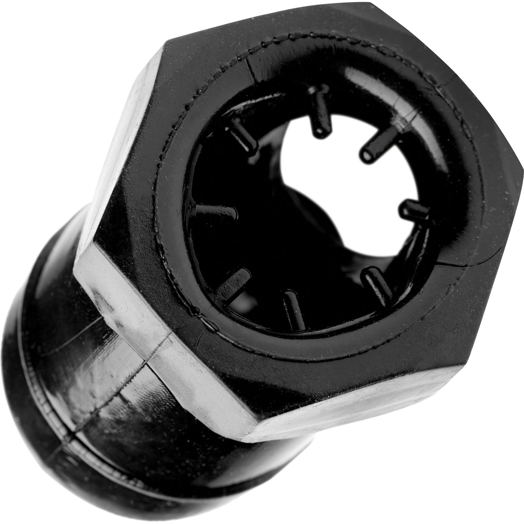 Master Series Detained Restrictive Chastity Cage With Nubs - Black