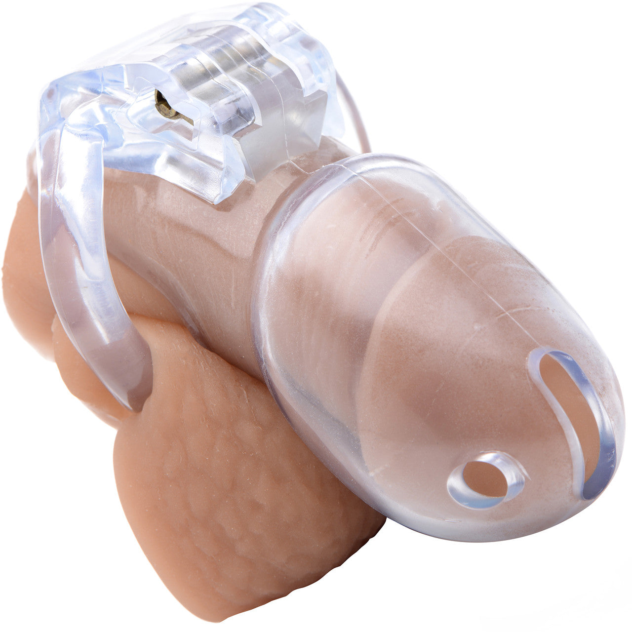Master Series Clear Captor Chastity Cage With Keys - Small, Clear