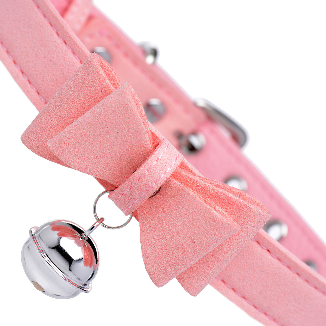 Master Series Sugar Kitty Cat Bell Collar - Pink & Silver