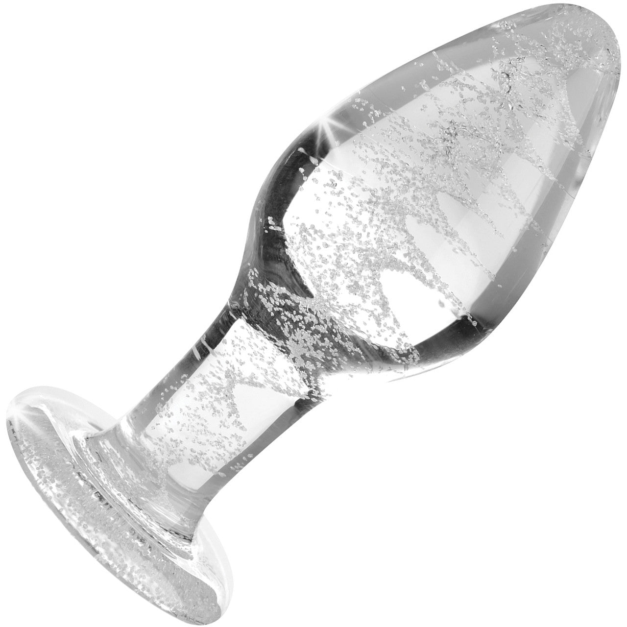 Booty Sparks Glow-In-The-Dark Glass Anal Plug - Large Booty Sparks Glow-In-The-Dark Glass Anal Plug - Large