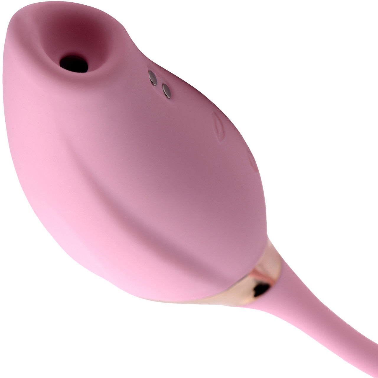 Shegasm 8X Tandem Plus Rechargeable Silicone Suction Clitoral Stimulator & Vibrating Egg - Pink