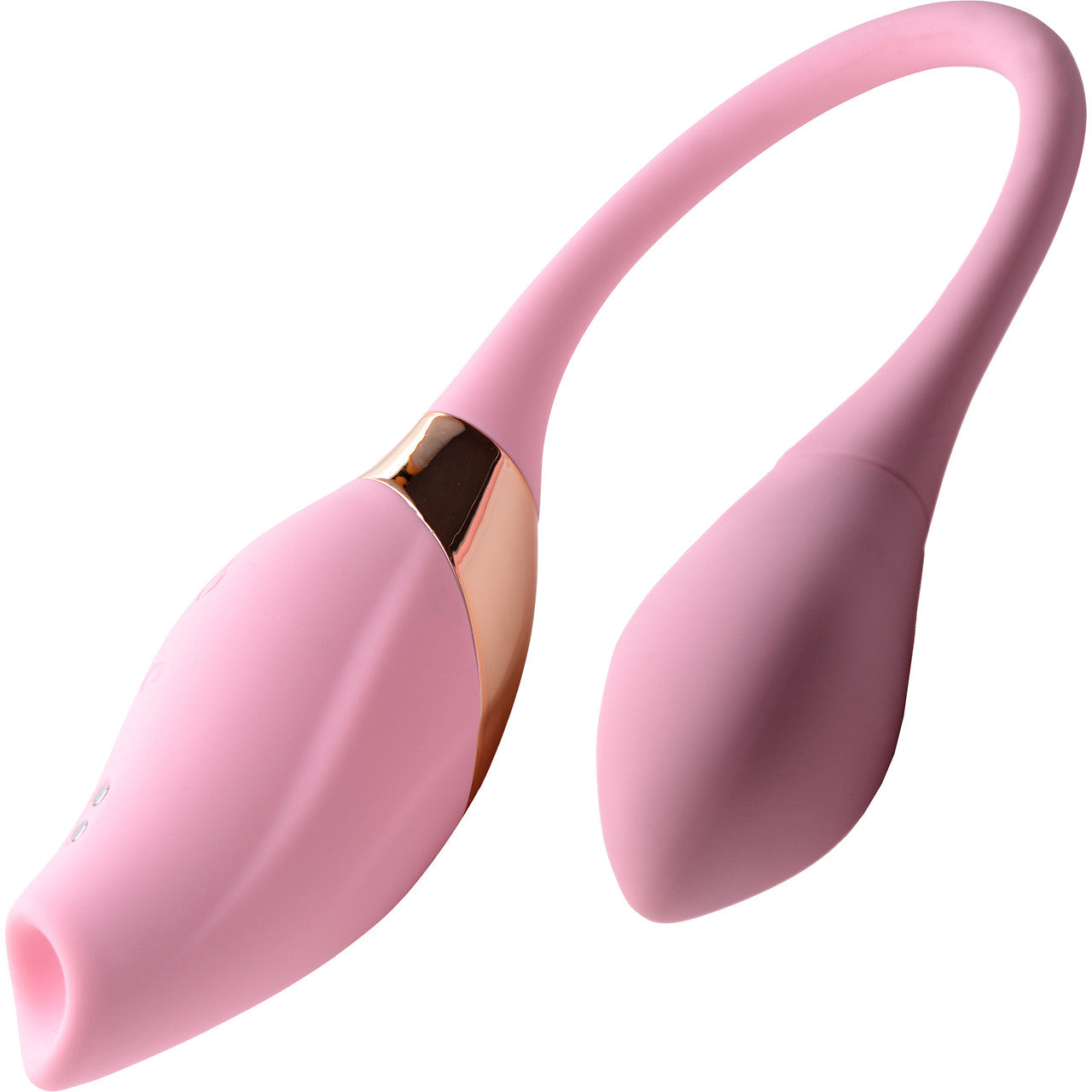 Shegasm 8X Tandem Plus Rechargeable Silicone Suction Clitoral Stimulator & Vibrating Egg - Pink