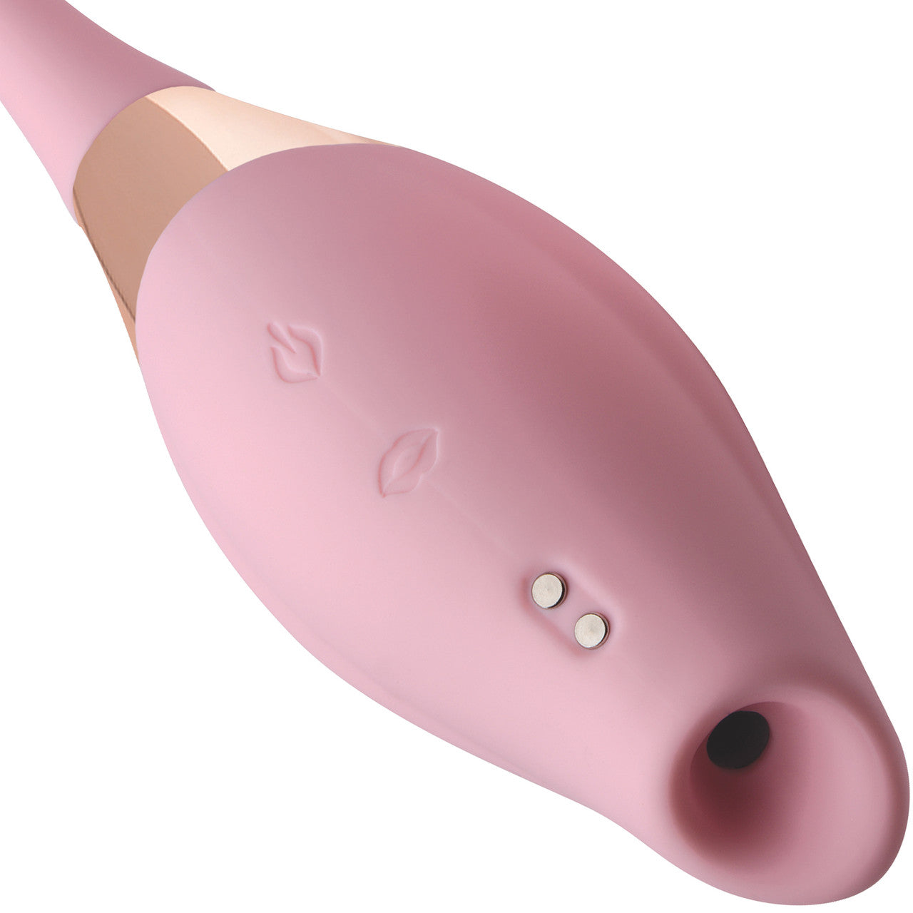 Shegasm 8X Tandem Plus Rechargeable Silicone Suction Clitoral Stimulator & Vibrating Egg - Pink