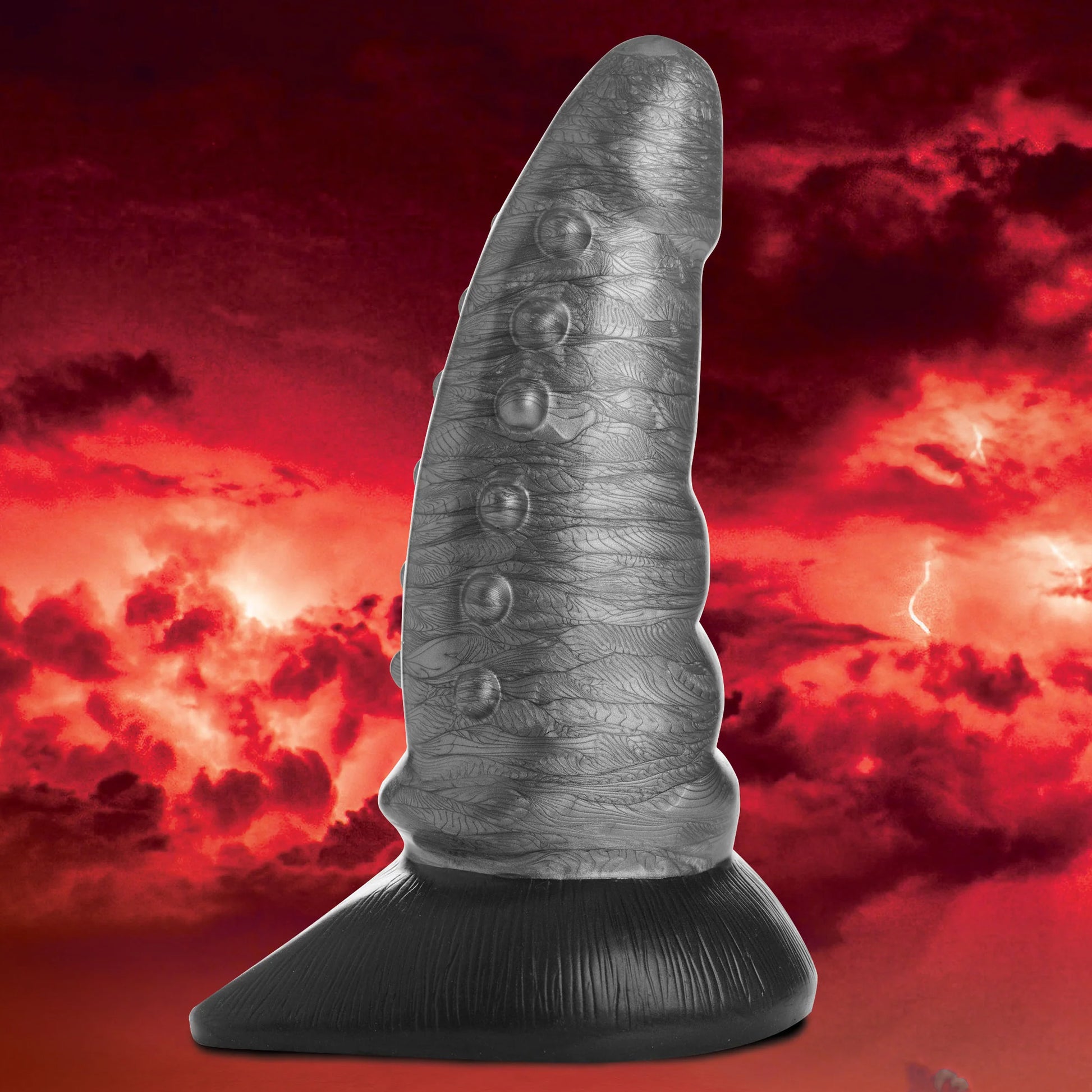 Beastly Tapered Bumpy 8.25" Silicone Suction Cup Dildo By Creature Cocks