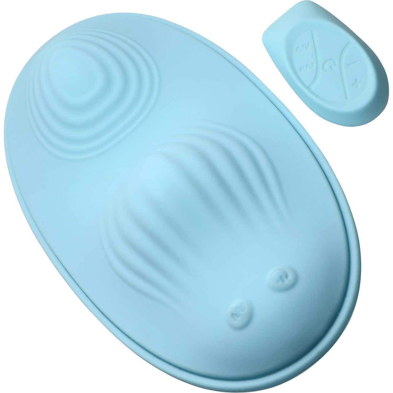 Inmi Wave Slider 28X Vibrating Silicone Waterproof Rechargeable Grinder With Remote - Blue