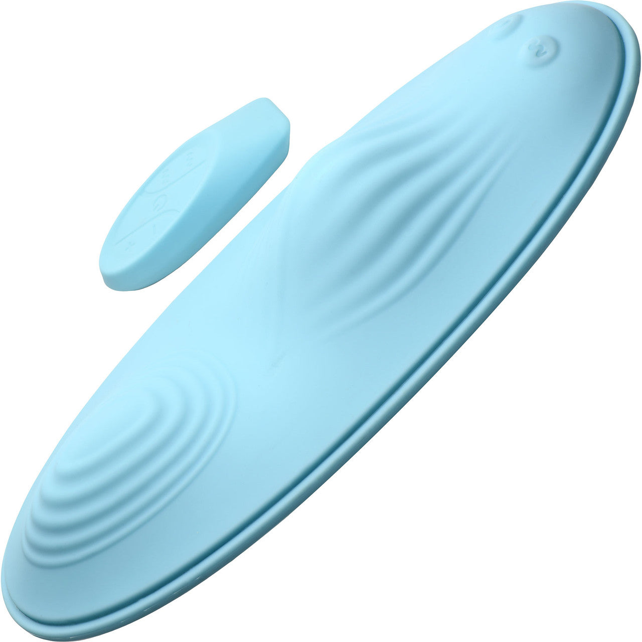 Inmi Wave Slider 28X Vibrating Silicone Waterproof Rechargeable Grinder With Remote - Blue