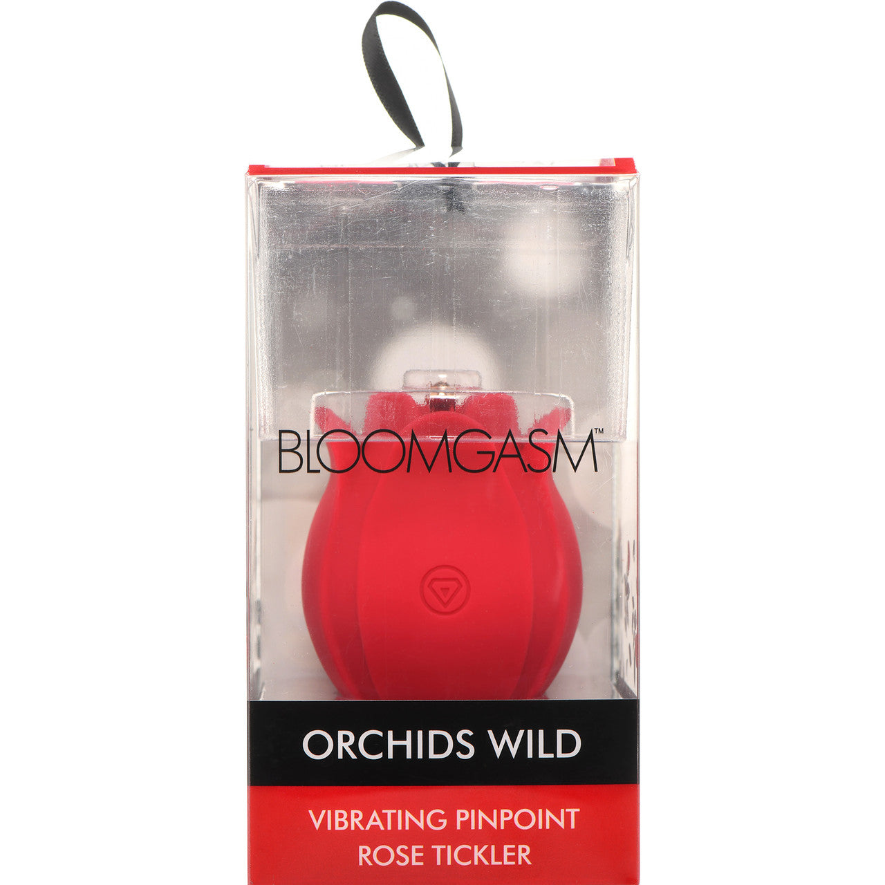 Bloomgasm Orchids Wild Vibrating Pinpoint Rose Tickler Rechargeable Silicone Clitoral Stimulator - Red