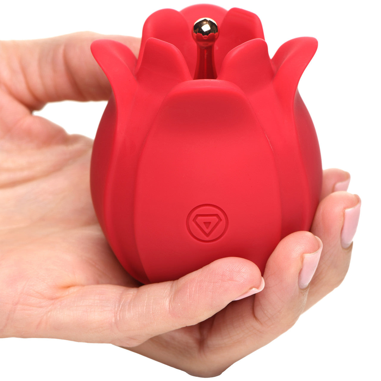 Bloomgasm Orchids Wild Vibrating Pinpoint Rose Tickler Rechargeable Silicone Clitoral Stimulator - Red