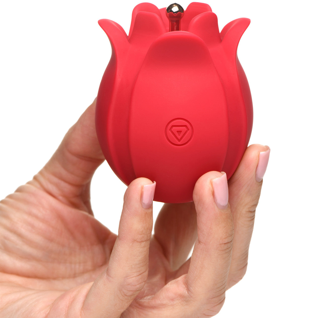 Bloomgasm Orchids Wild Vibrating Pinpoint Rose Tickler Rechargeable Silicone Clitoral Stimulator - Red