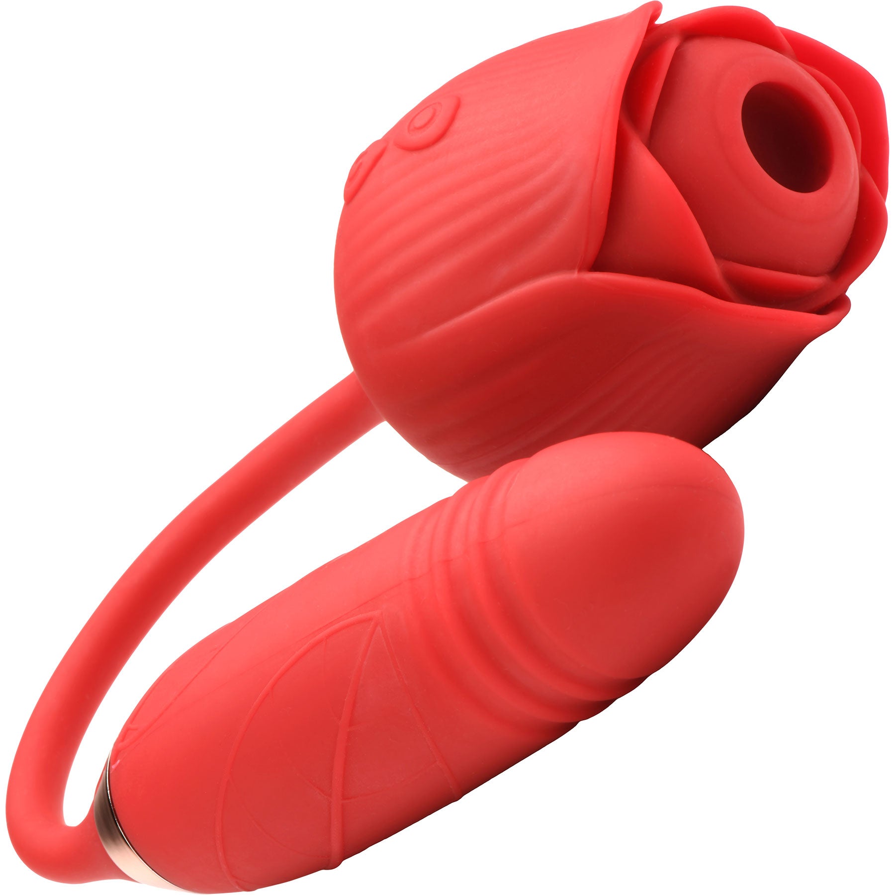 Bloomgasm Romping Rose 10X Rechargeable Silicone Suction Rose & Thrusting Vibrator