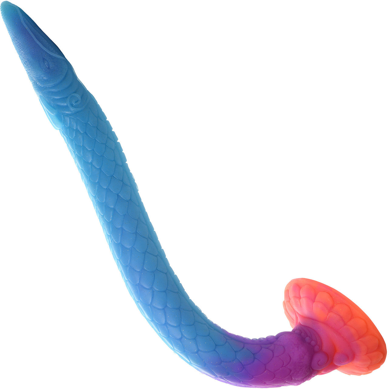 Makara Glow-In-The-Dark Snake 18.25" Silicone Suction Cup Dildo By Creature Cocks