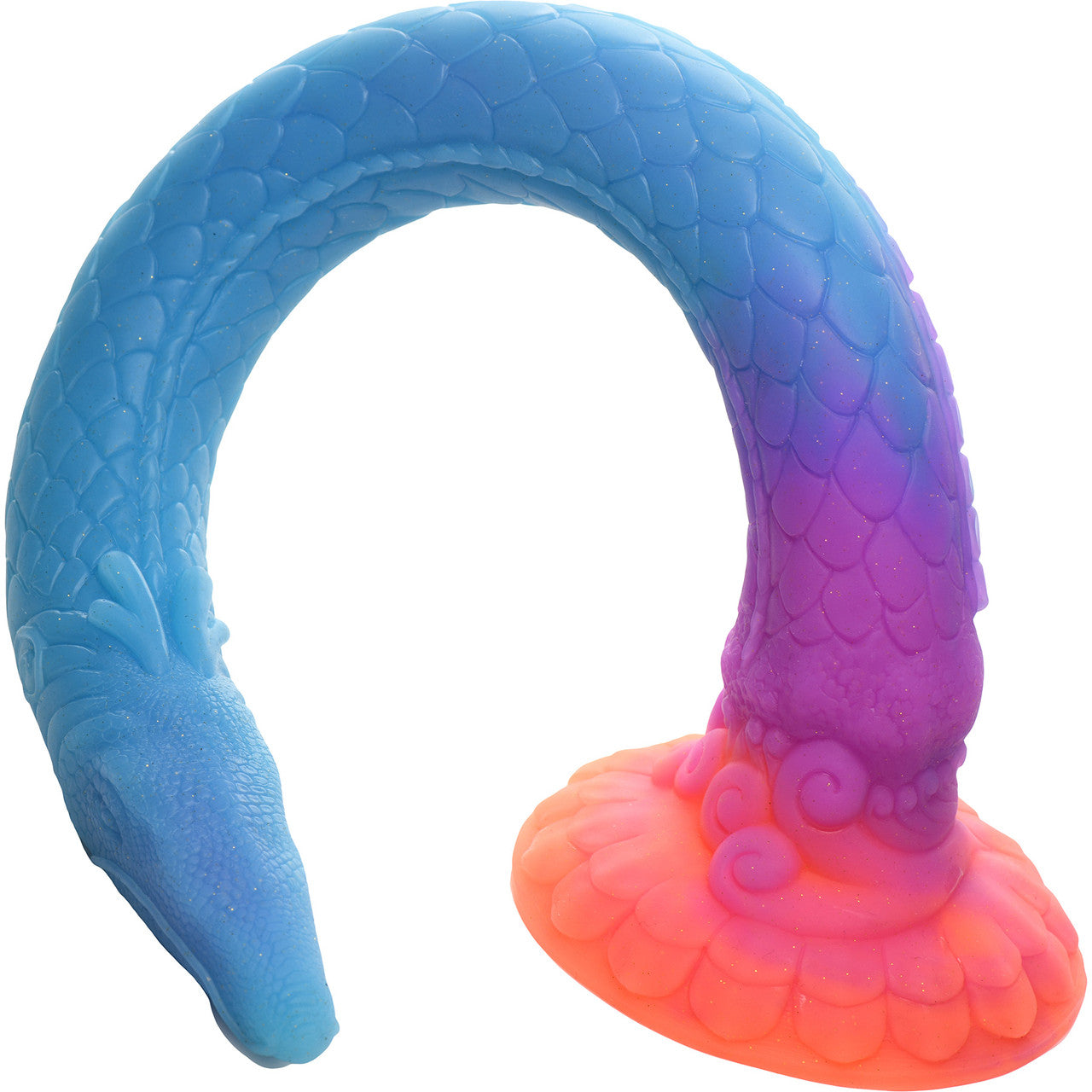 Makara Glow-In-The-Dark Snake 18.25" Silicone Suction Cup Dildo By Creature Cocks