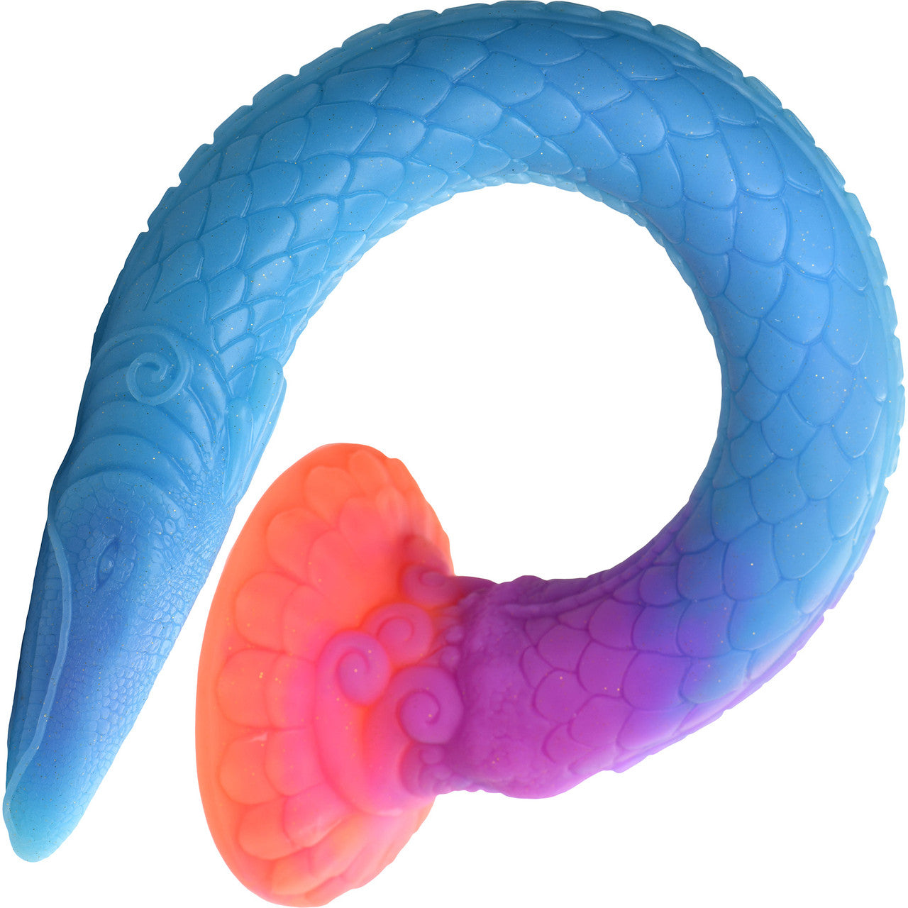 Makara Glow-In-The-Dark Snake 18.25" Silicone Suction Cup Dildo By Creature Cocks