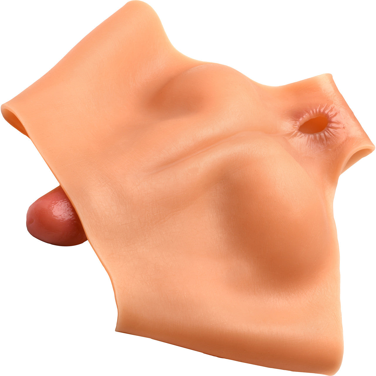 Master Series Boner Briefs Silicone Wearable Penis Panties With Posable Dildo - Vanilla