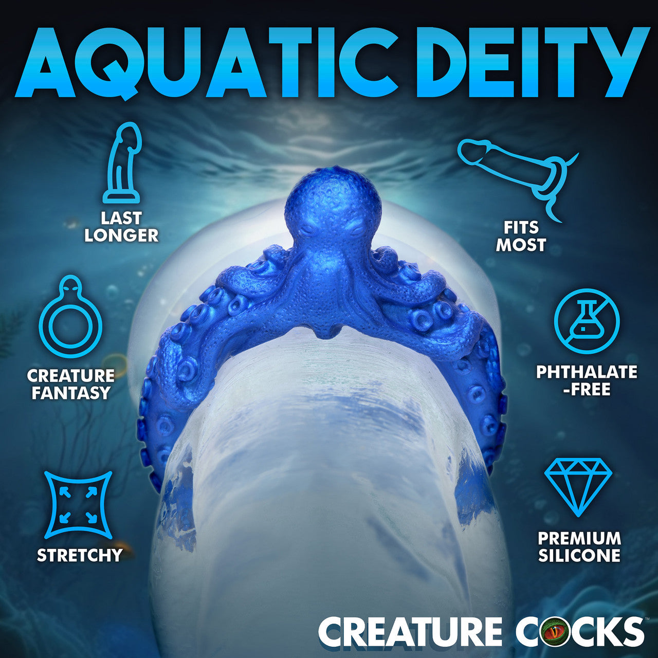 Poseidon's Octo-Ring Silicone Cock Ring By Creature Cocks