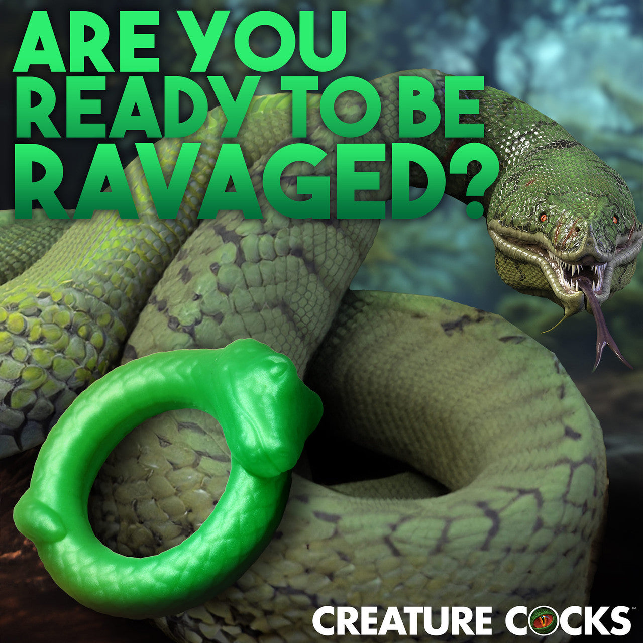 Serpentine Silicone Cock Ring By Creature Cocks