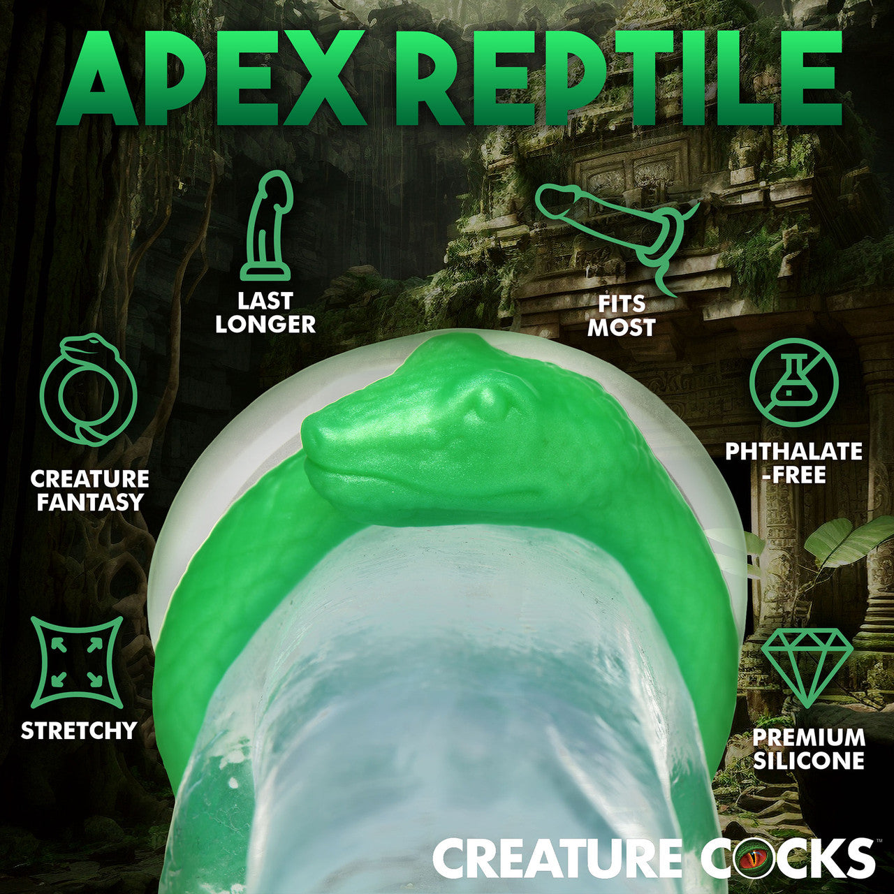 Serpentine Silicone Cock Ring By Creature Cocks